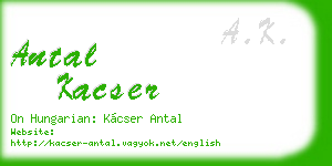antal kacser business card
